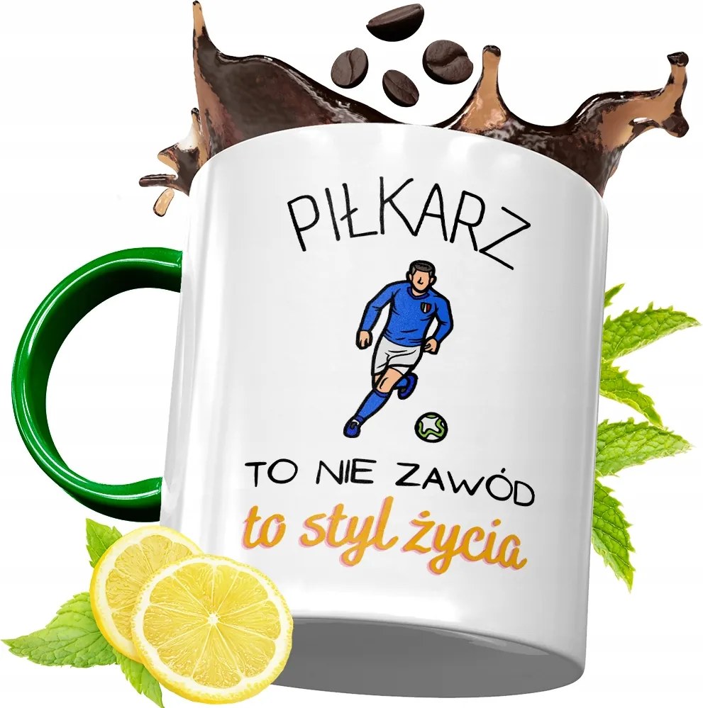 Zöld Bögre Labdarúgónak Születésnapi Ajándék fényképes nyomtatással