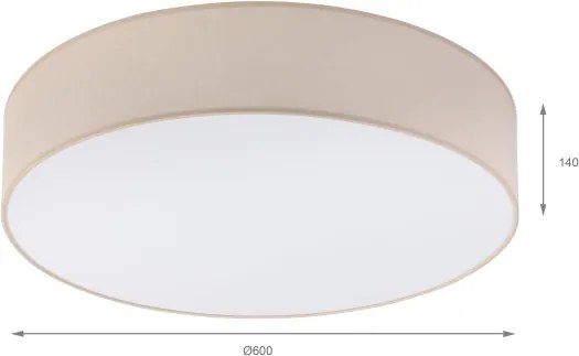 Brilagi - LED mennyezeti lámpa SIRIJA 4xE27/60W/230V, átmérő 60 cm, bézs