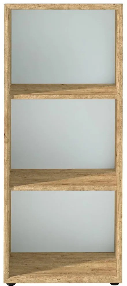 Natúr színű könyvespolc tölgyfa dekorral 50x120 cm Monteria – Germania