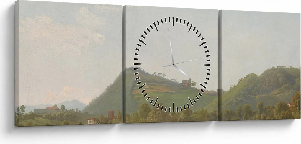 Kép - Simon Denis, View Near Naples, reprodukciók (órával) (90x30 cm)