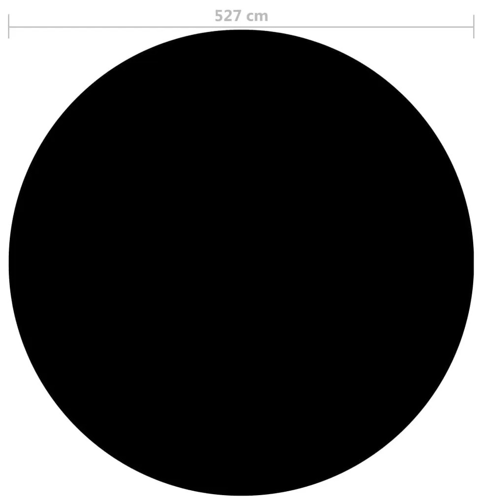 Fekete polietilén medencetakaró 527 cm