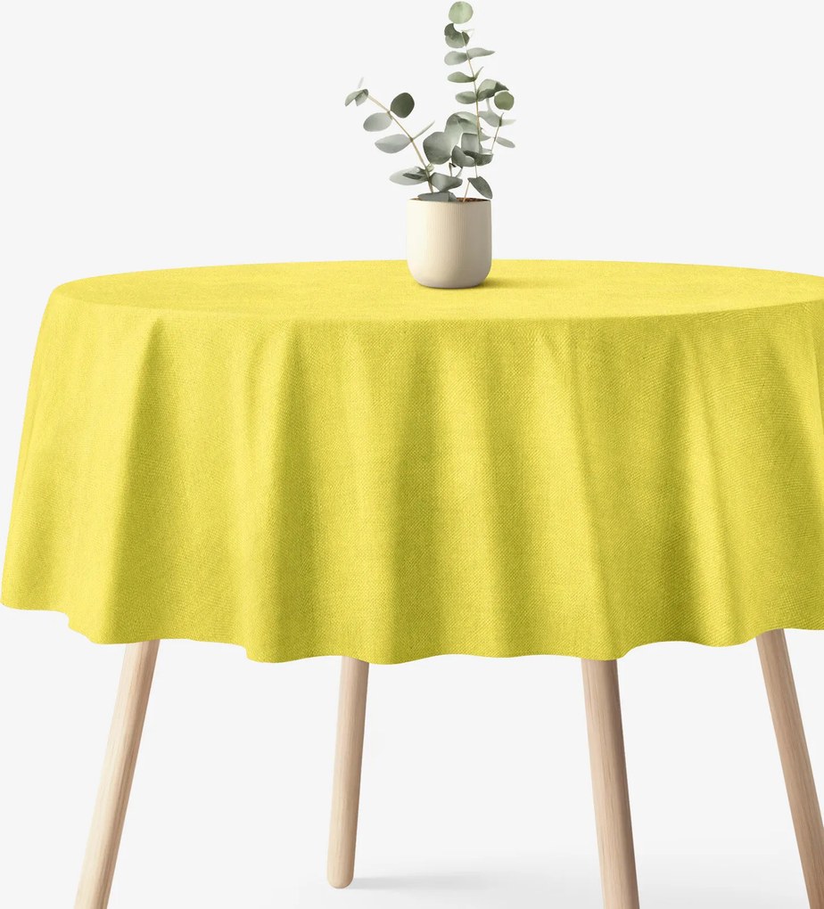 Goldea kör alakú terítő malaga - lime színű Ø 220 cm