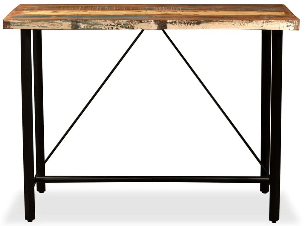 Tömör újrahasznosított fa bárasztal 120 x 60 x 107 cm