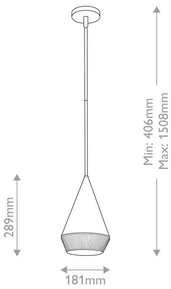 Alora Mood ALM-DAPHNE-P-S-MB - DAPHNE rúdon függesztett csillár 1xE27/60W/230V átm. 18,1 cm