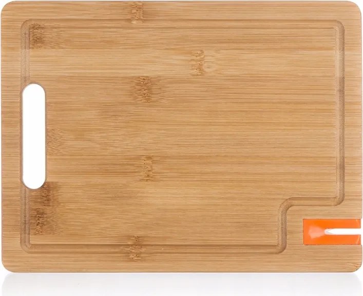 Bambusz vágódeszka élezővel Brillante Bamboo 28x21 cm