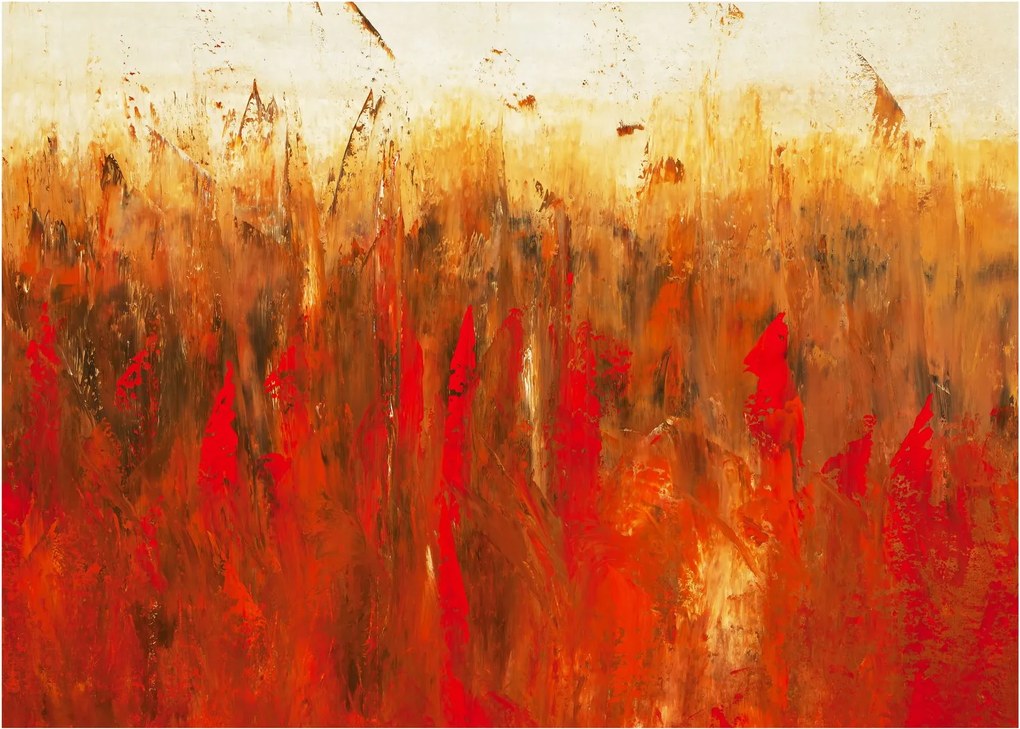 Kép - Festett absztrakció (üvegen) (70x50 cm)