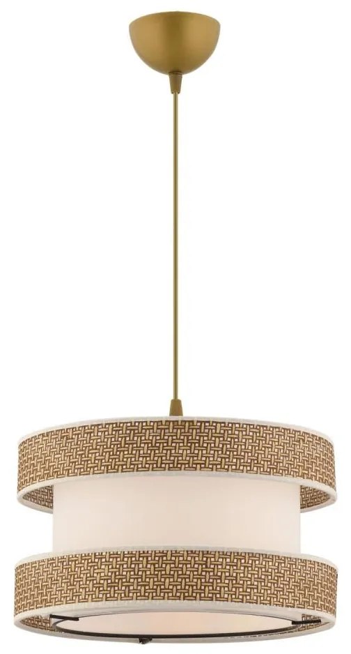 Kábeles függőlámpa HALO 1x E27/60W/230V krémszínű/bézs