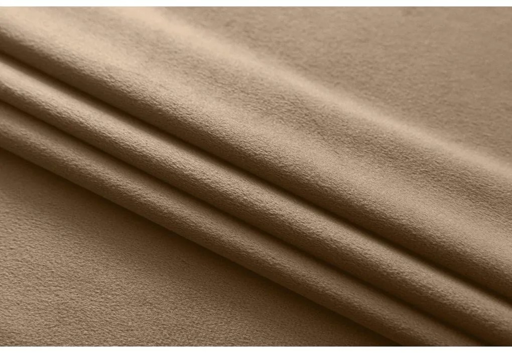 Bézs sötétítő függöny VELVET 140x270 cm Felfüggesztés: Hullámos sínszalag