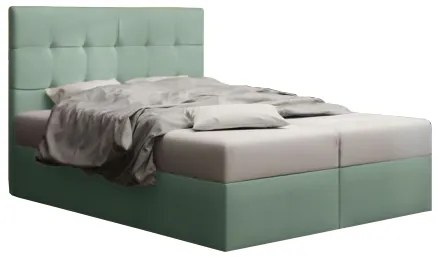Franciaágy Boxspring 160 cm Duel 2 (menta) (matraccal és tárolóhellyel). 1046455