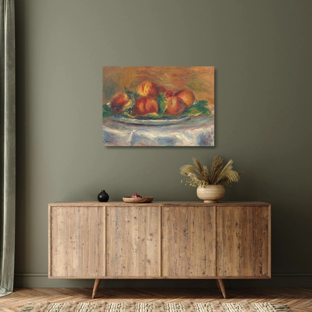 Üveg kép - Auguste Renoir, Peaches on a Plate, reprodukciók (70x50 cm)