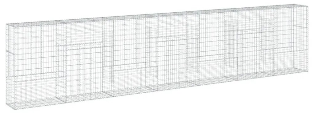 horganyzott vas gabion kosár fedéllel 700 x 50 x 150 cm