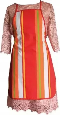 Arizona színes csíkos foltálló konyhai kötény 55x75cm