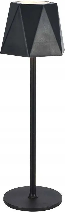 Usb LED-es éjjeli lámpa újratölthető érintőképernyővel fekete modern V-tac