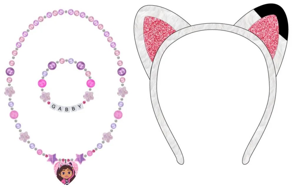 Gabi babaháza Flower ékszer és hajpánt szett