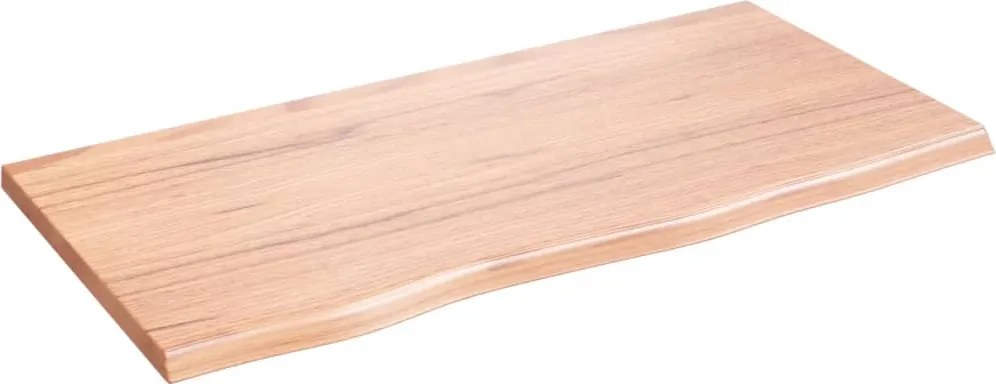 vidaXL világosbarna kezelt tömör tölgyfa asztallap 80x40x2 cm