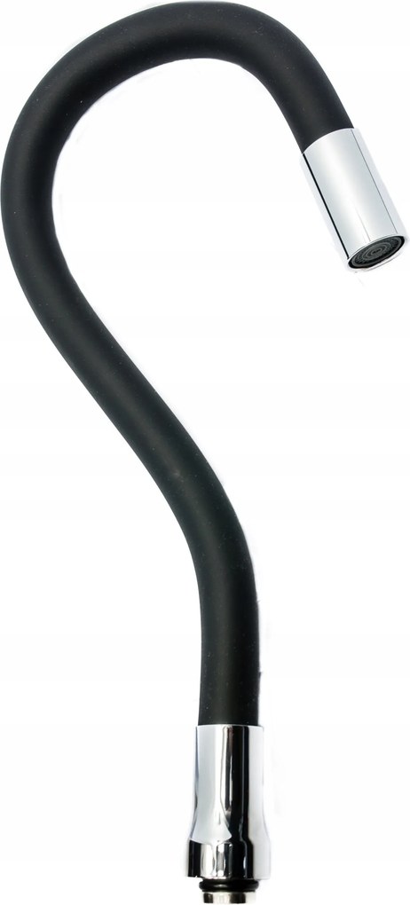 Konyhai csaptelep kifolyócső flex fekete 3/4"