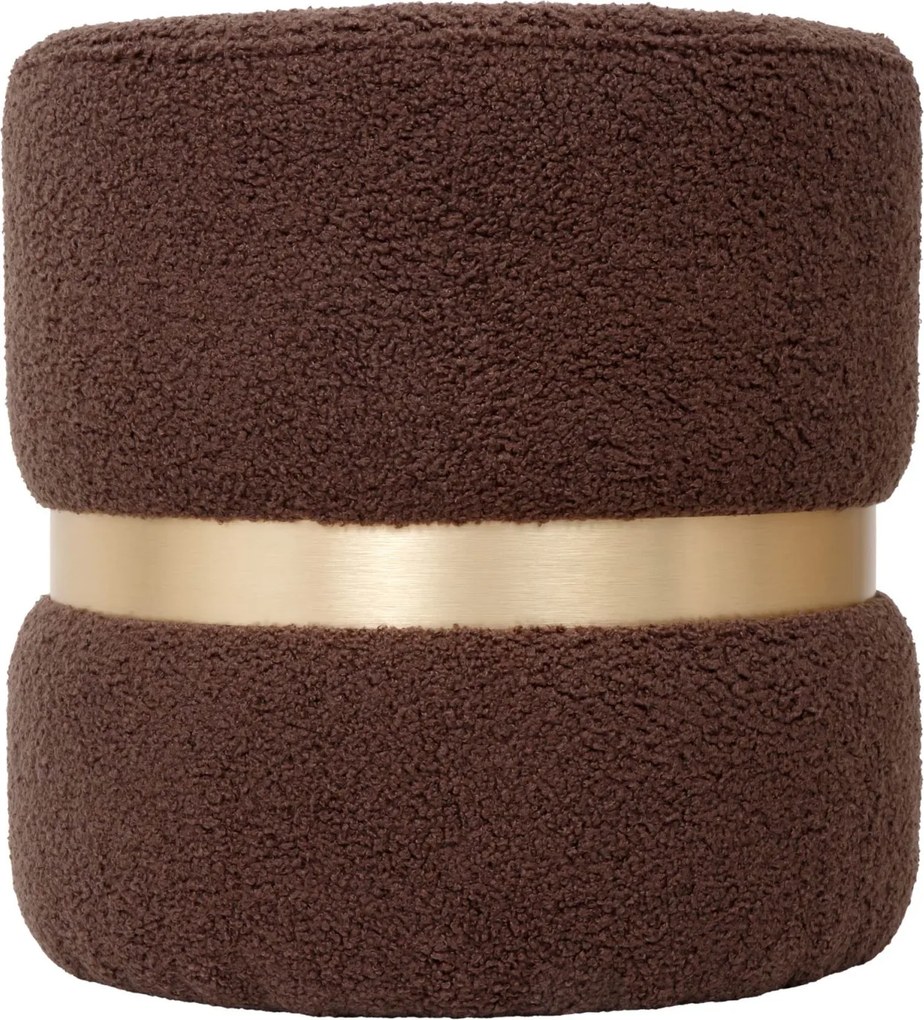 Ring puff - arany gyűrű - T07 - barna szövet R