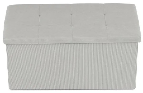 Krém kordbársony tárolós puff – TAB-472