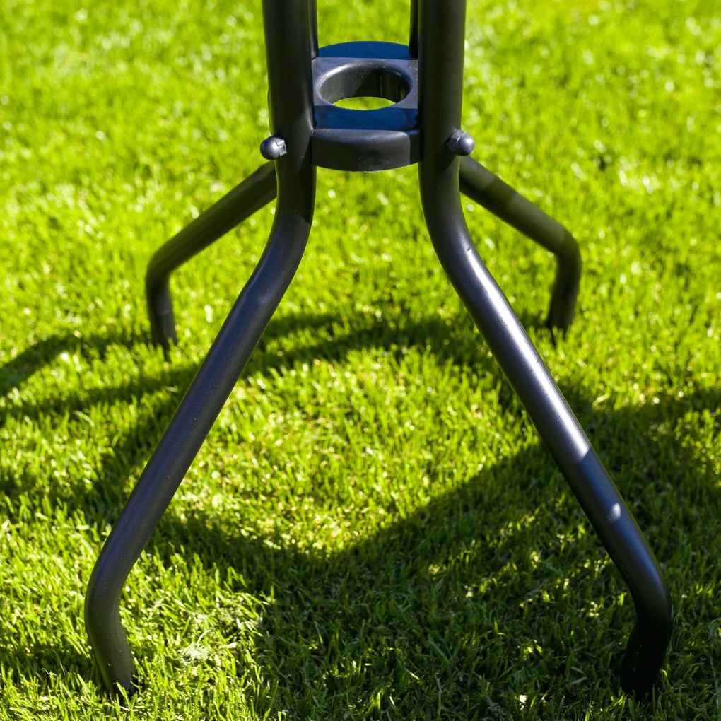 Étkezőasztal, fekete acél/edzett üveg, BORGEN TYP 1