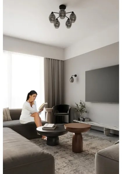 Sollux SL.1143 - Fali lámpa FILLAN 1xE27/60W/230V fekete