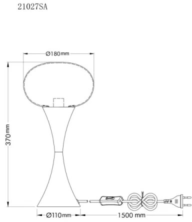 Globo 21027SA - Asztali lámpa LULA 1xE14/25W/230V bézs