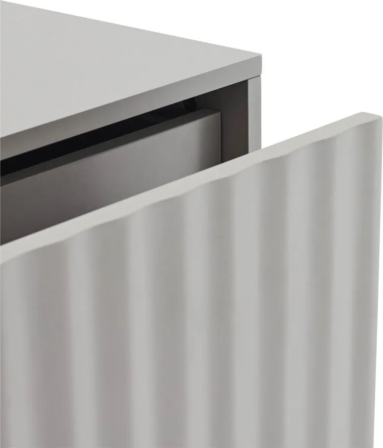 Világosszürke matt éjjeliszekrény Sierra – Teulat