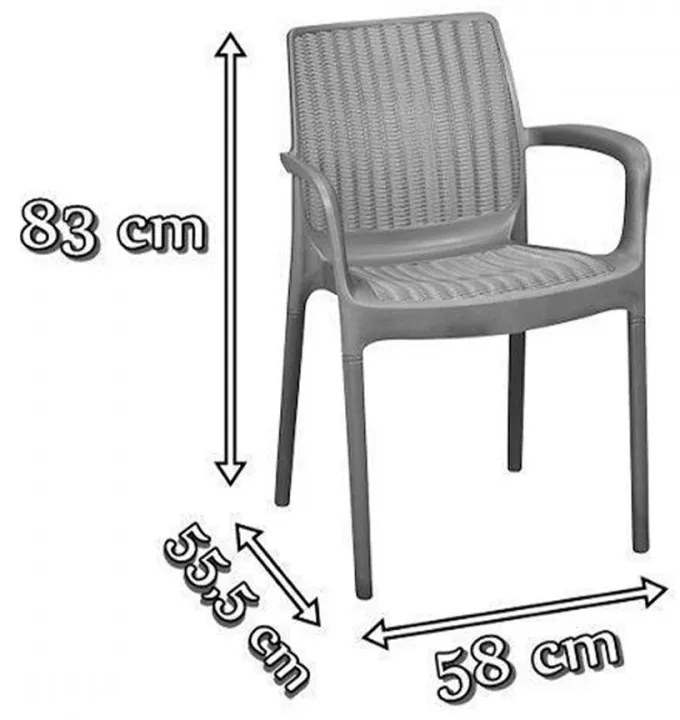 Rosali 4+1 kerti bútor garnitúra szett