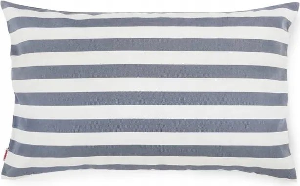 Kerti Csíkos Fehér-sötétkék párna 45x70 Outlet Karácsonyra