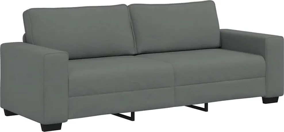 vidaXL 3 személyes sötétszürke szövet kanapé 220x77x82 cm