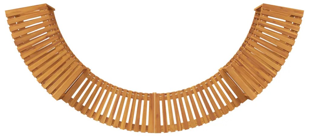Jakuzzi Környezet Félig Kerek 252x111.5x55.5 cm Tömör Akácfa