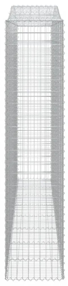 2 db íves horganyzott vas gabion kosár 400x50x220/240 cm