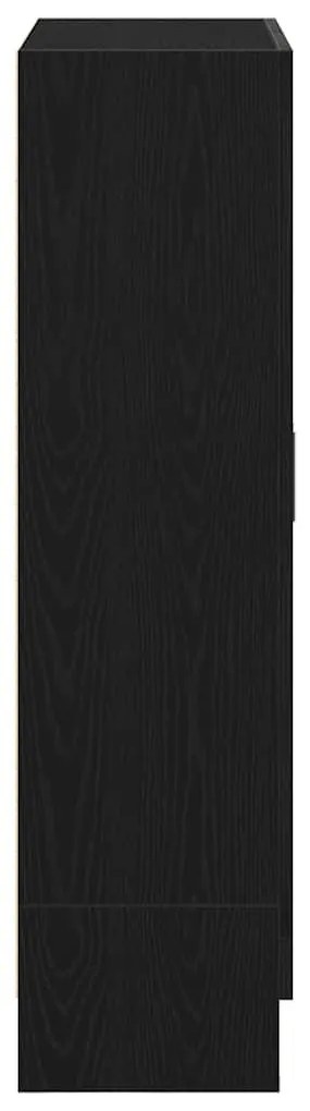 fekete tölgy színű szerelt fa könyvszekrény 82,5x30,5x115 cm