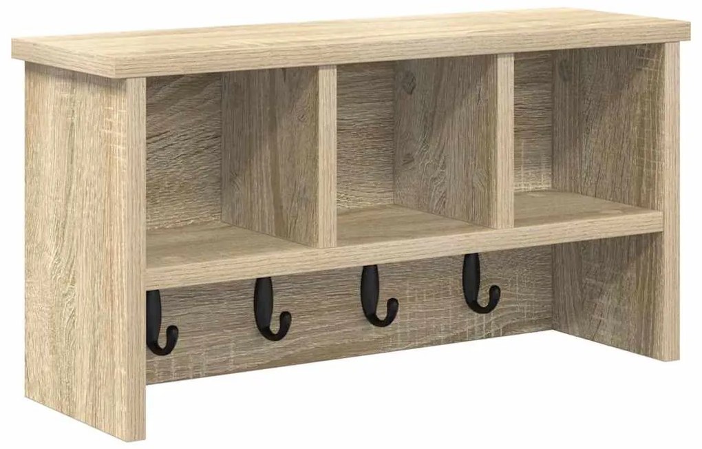 Fali Kabáthorog polcokkal sonoma tölgy 50 x 16 x 26 cm Faanyag