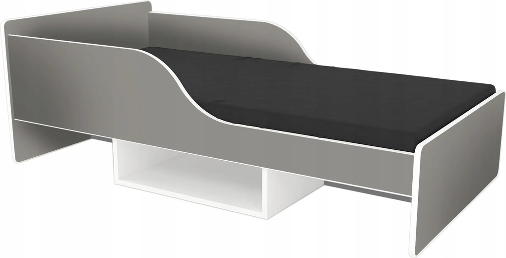 Gyerekágy Smile 140x70 szürke-fehér