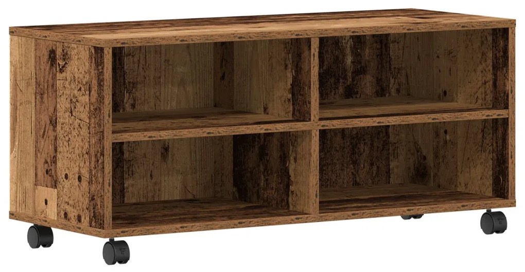TV Szekrény Régi Fa 90x35x35 cm Műgyanta