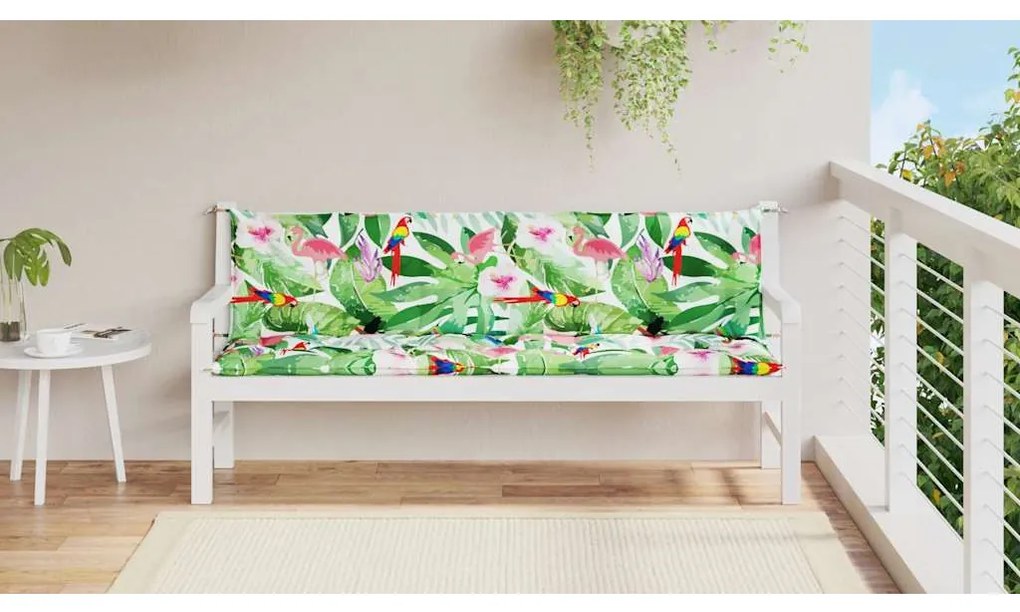 2 db színes szövet kerti padpárna 200 x 50 x 7 cm