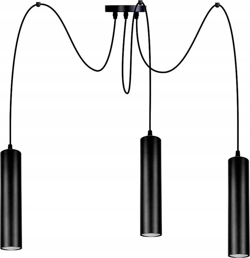 Függőlámpa Túlnyúló csillár pók Tuba 29cm 3 GU10