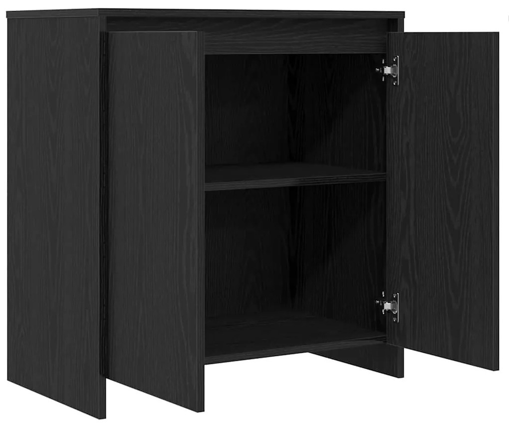 fekete tölgyfa tálalószekrény 70 x 41 x 75 cm