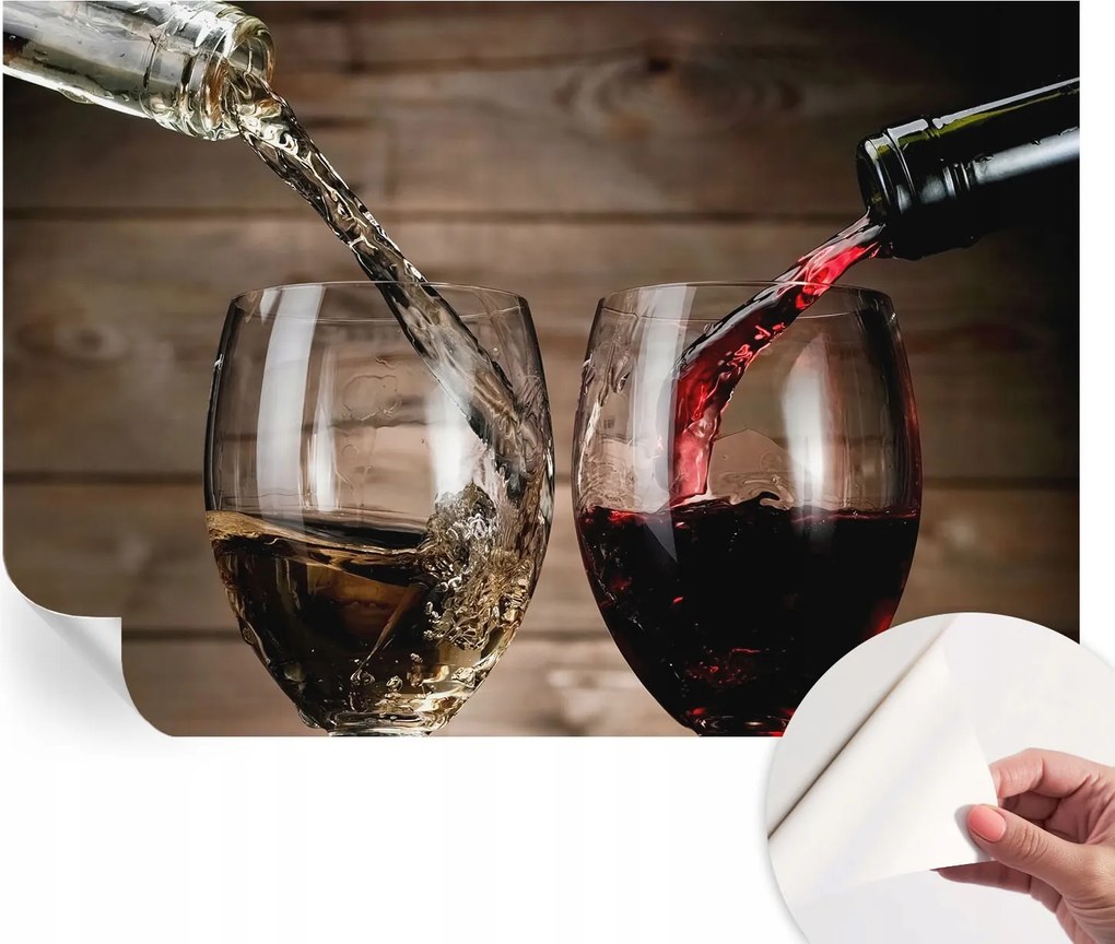 Öntapadós fotótapéta Nappaliba és Hálószobába Borospoharak 152x104