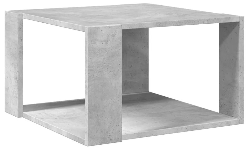 betonszürke szerelt fa dohányzóasztal 51,5 x 51,5 x 30 cm