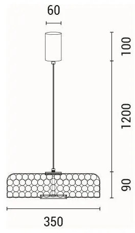 LED Csillár zsinóron LED/10W/230V 3000K arany átm. 35 cm