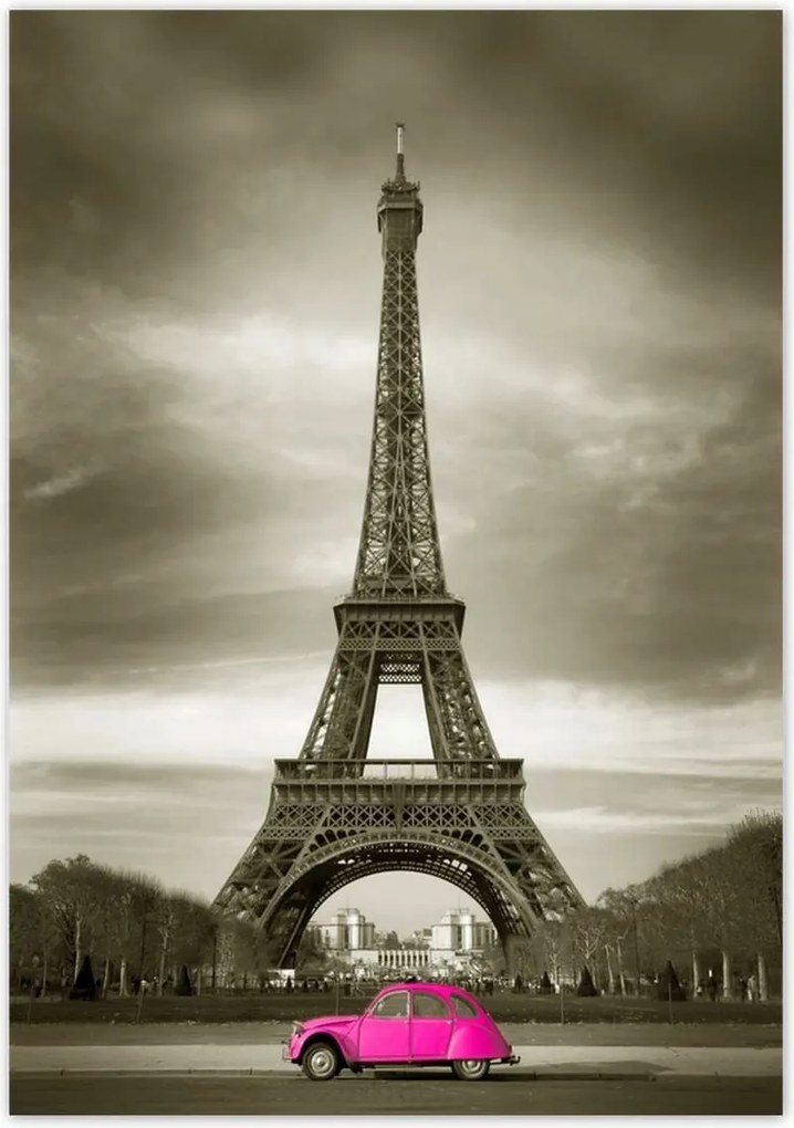 Poszterek 70x100 Szépia Eiffel-torony