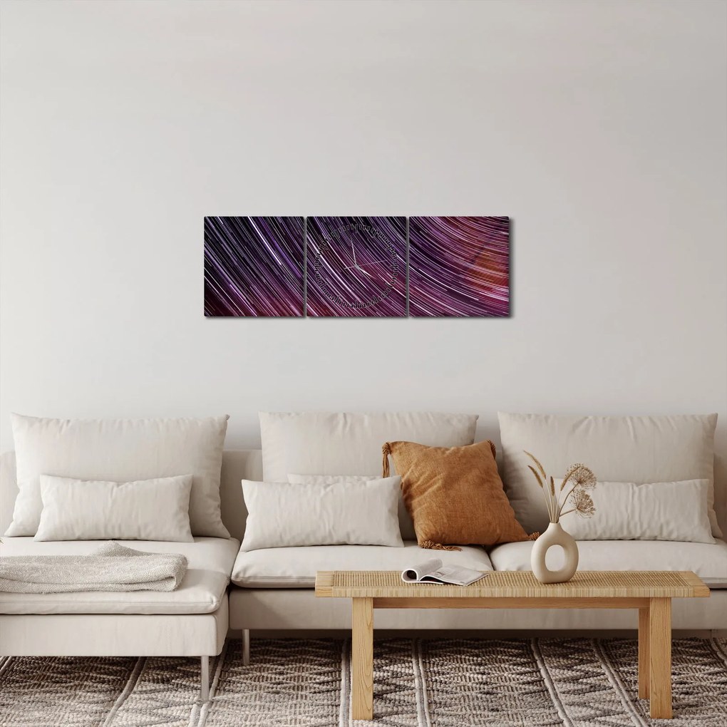 Homályos csillagok képe az égen (órával) (90x30 cm)