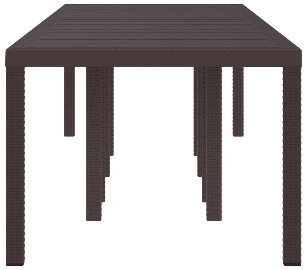 Kerti asztal Barna 300x100x73 cm Polirattan