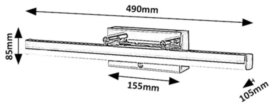 Rabalux 75016 Turgon fürdőszobai LED-es lámpatest, 13 W, krómozott