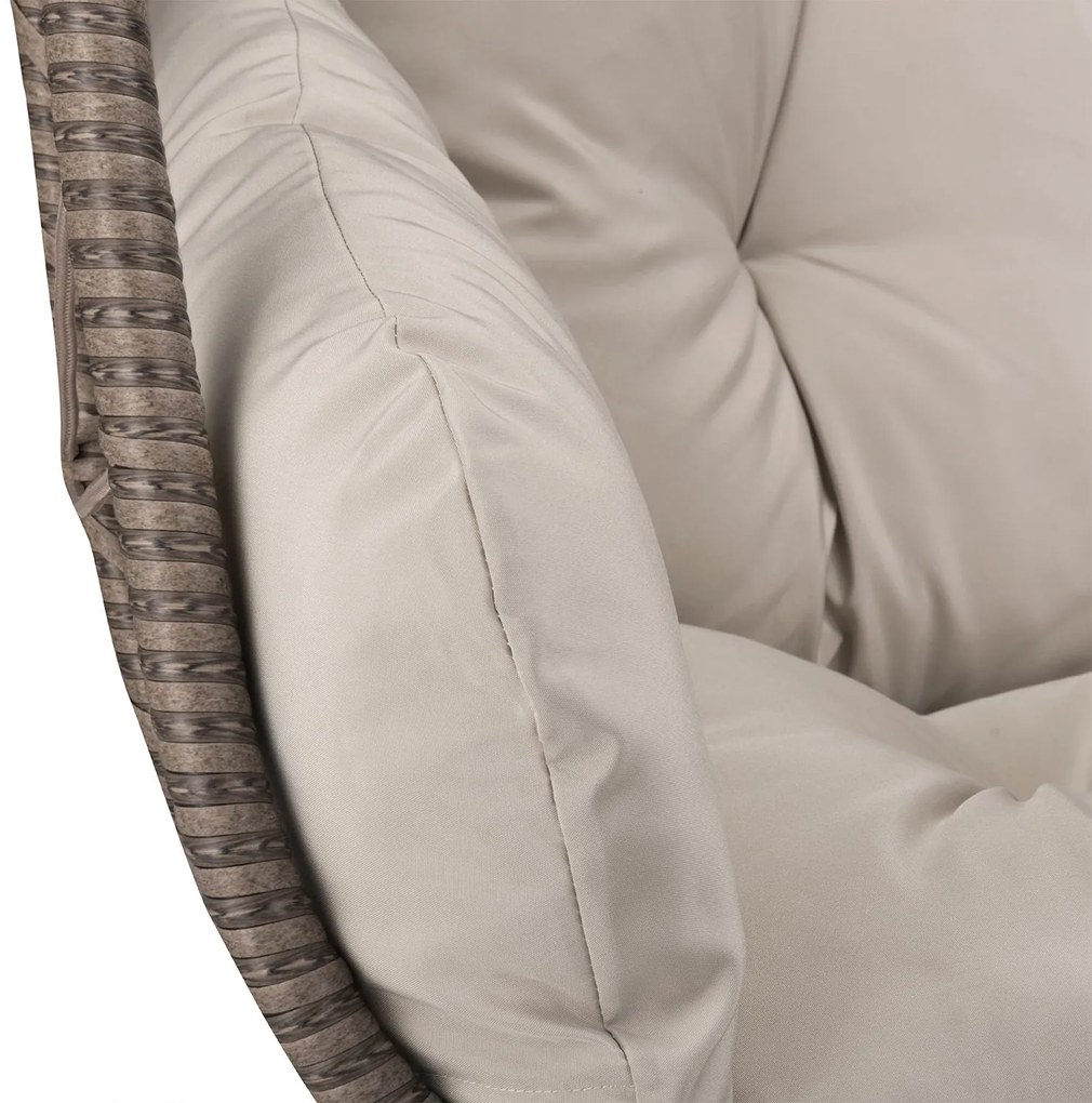 Juskys Rattan függő kétszemélyes fotel Aria - bézs
