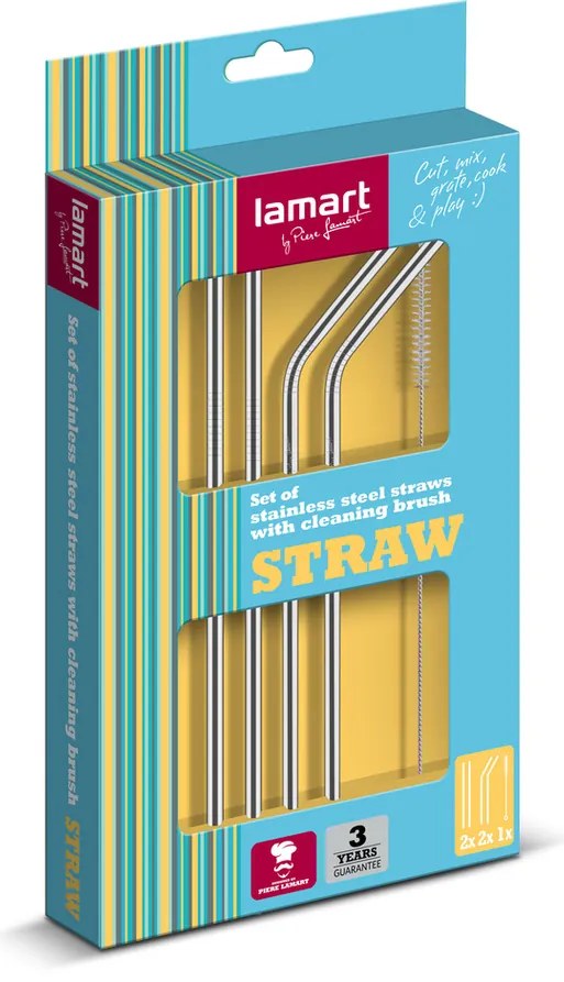 Lamart LT7053 Straw 5 db-os készlet szivárványos szívószálak