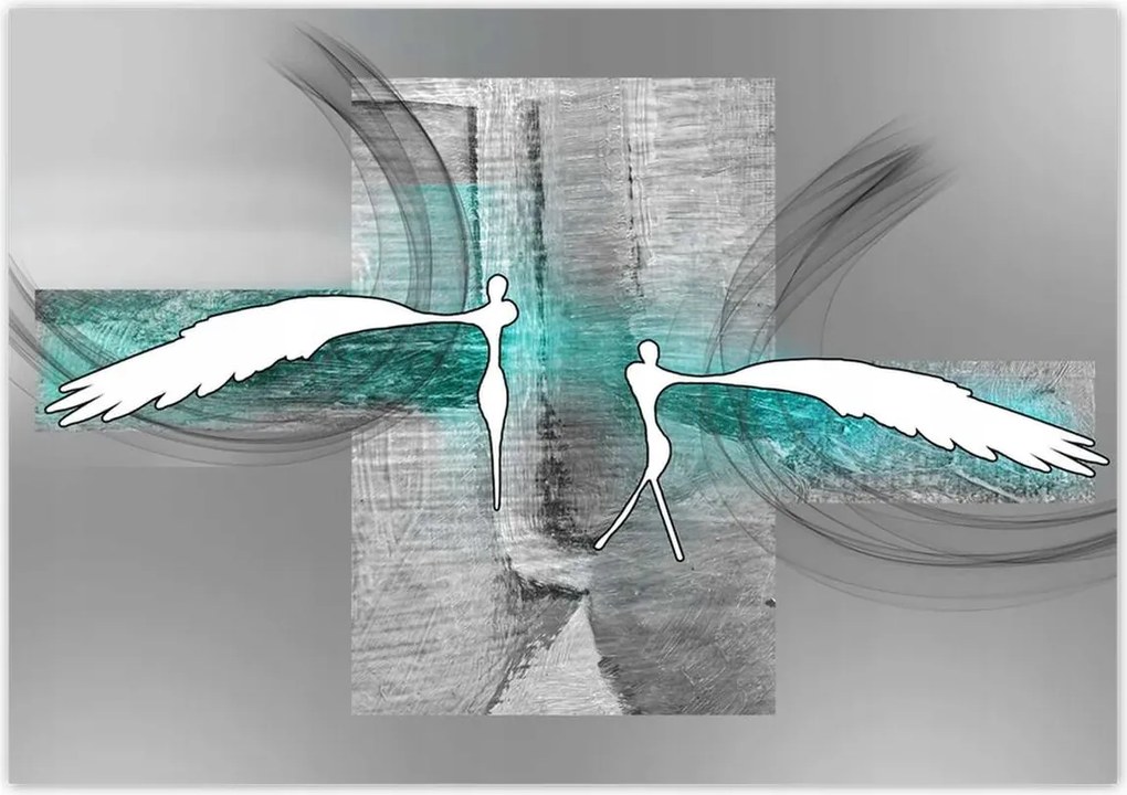 Poszterek 100x70 Angyalok a hálószobába Türkiz