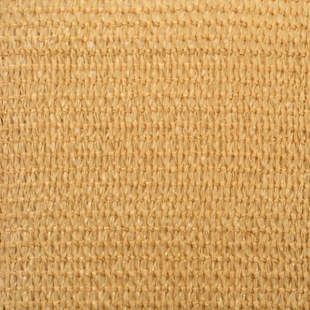 homokszínű négyzet alakú HDPE napvitorla 160 g/m² 5x5 m