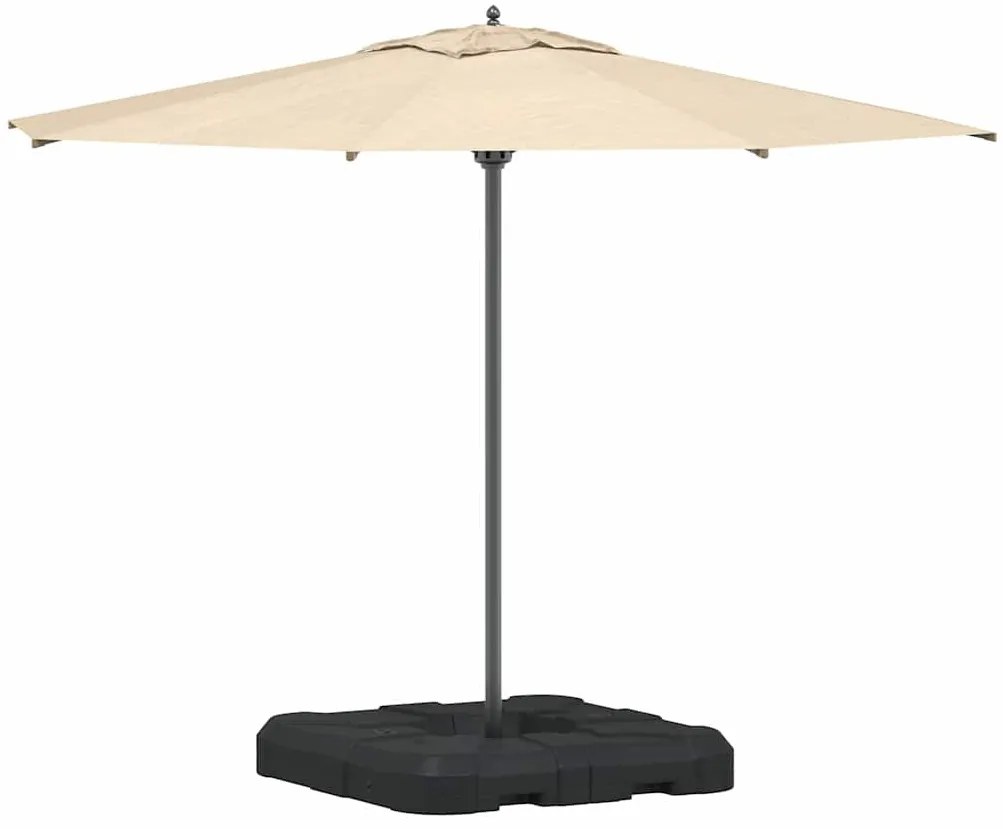 Esernyő Alap Szett 2 pcs Fekete 88.5 x 88.5 x 12 cm Műanyag